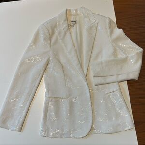Zadig&Voltaire Virginie sequin white tailored blazer. Size 34 Fr/XS US